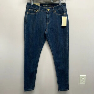 NWT Michael Michael Kors Izzy Skinny Mid Rise Jeans 6P